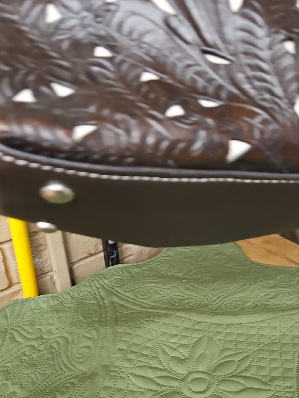 American West Brown & White Cowhide Hobo Shoulder Bag - Picture 13 of 16